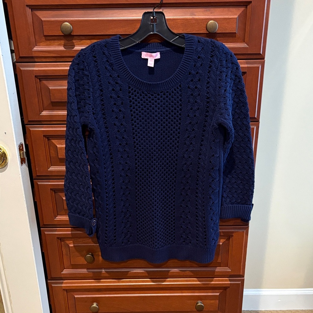Lilly Pulitzer Navy Crew Knit Sweater